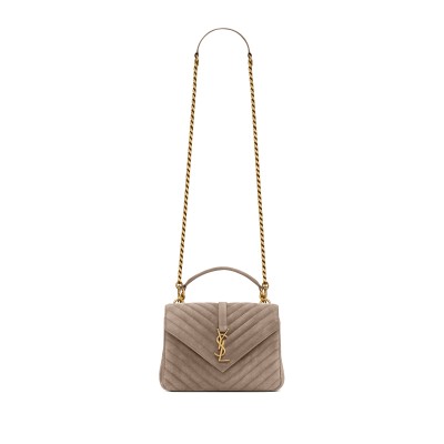 YSL COLLEGE MEDIUM IN QUILTED SUEDE 6002791U8072346 (24*17*6.5cm)